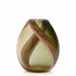 Vase en verre soufflé Olivine 25 cm