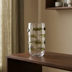 Vase en verre soufflé Vertone 38 cm