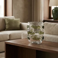 Vase en verre soufflé Vertone 28 cm