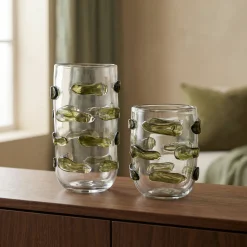 Vase en verre soufflé Vertone 28 cm