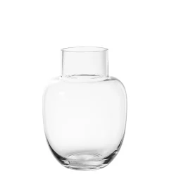 Vase transparent Arrondi avec un col large