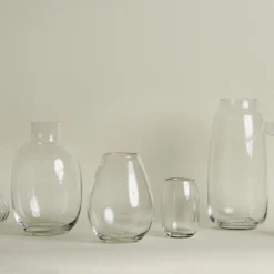 Vase transparent Arrondi avec un col large