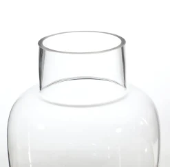 Vase transparent Arrondi avec un col large